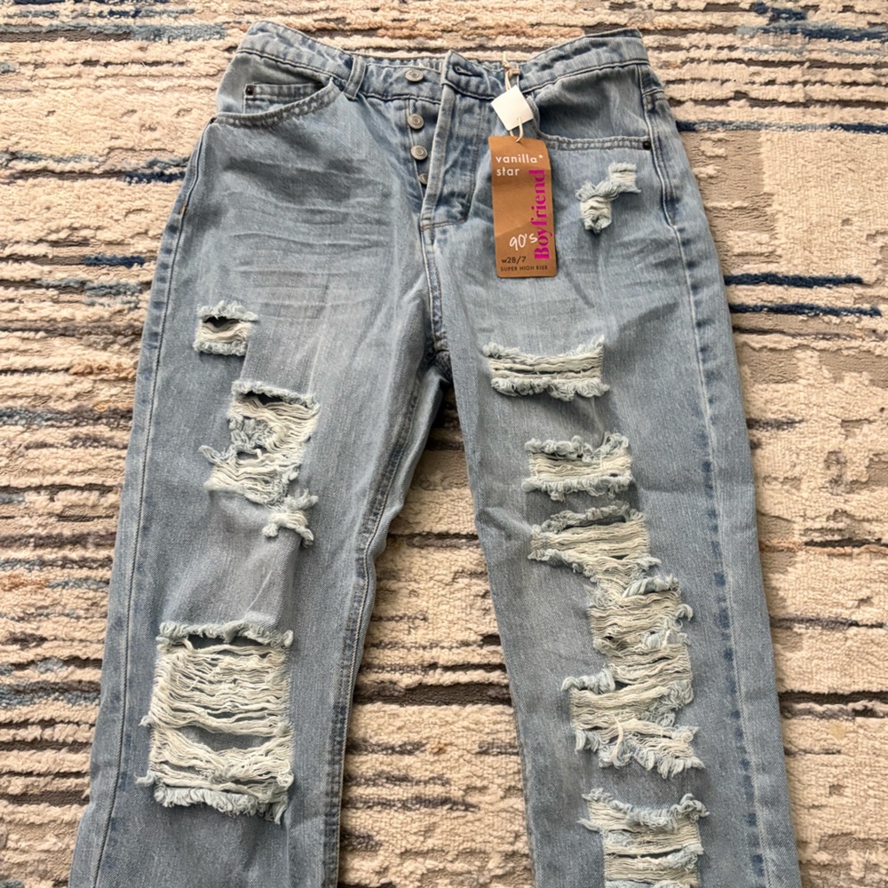 Vanilla Star 90s Boyfriend Light Denim Jeans